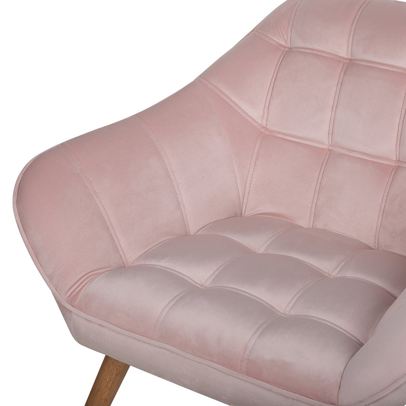 Zariah Velvet Armchair, Pink