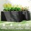 Ensemble de 2 jardin surélevé, jardinière, noir-462194992