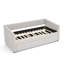 Lit de jour avec canapé-lit rembourré, avec rayures verticales, tissu en lin, (82,5 po x 58 po x 30 po)-2098431886-2098431885