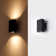 Adeem 8" Modern Outdoor Patio Light With 2 5W Led Gu10 Replaceable Bulbs