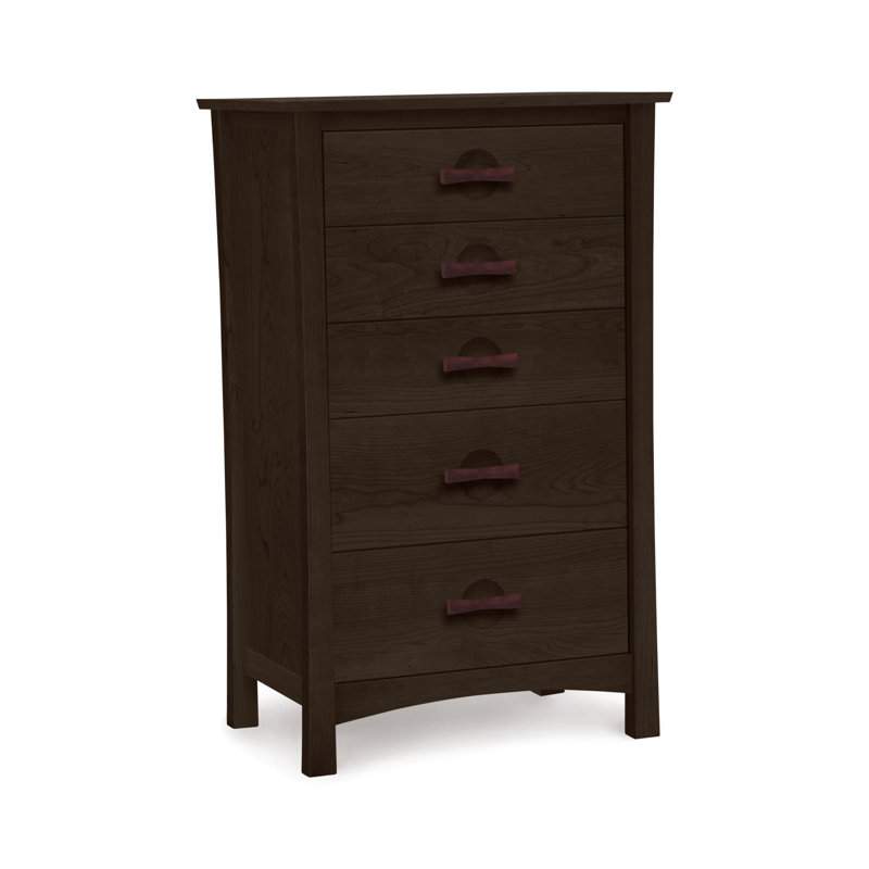 Berkeley 5 - Drawer Solid Wood Dresser, Smoke Cherry