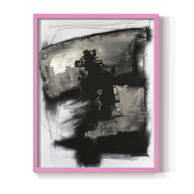 Impression encadrée Shadow Resistance IV - bois massif, H 11 po x l 9 po, Rose