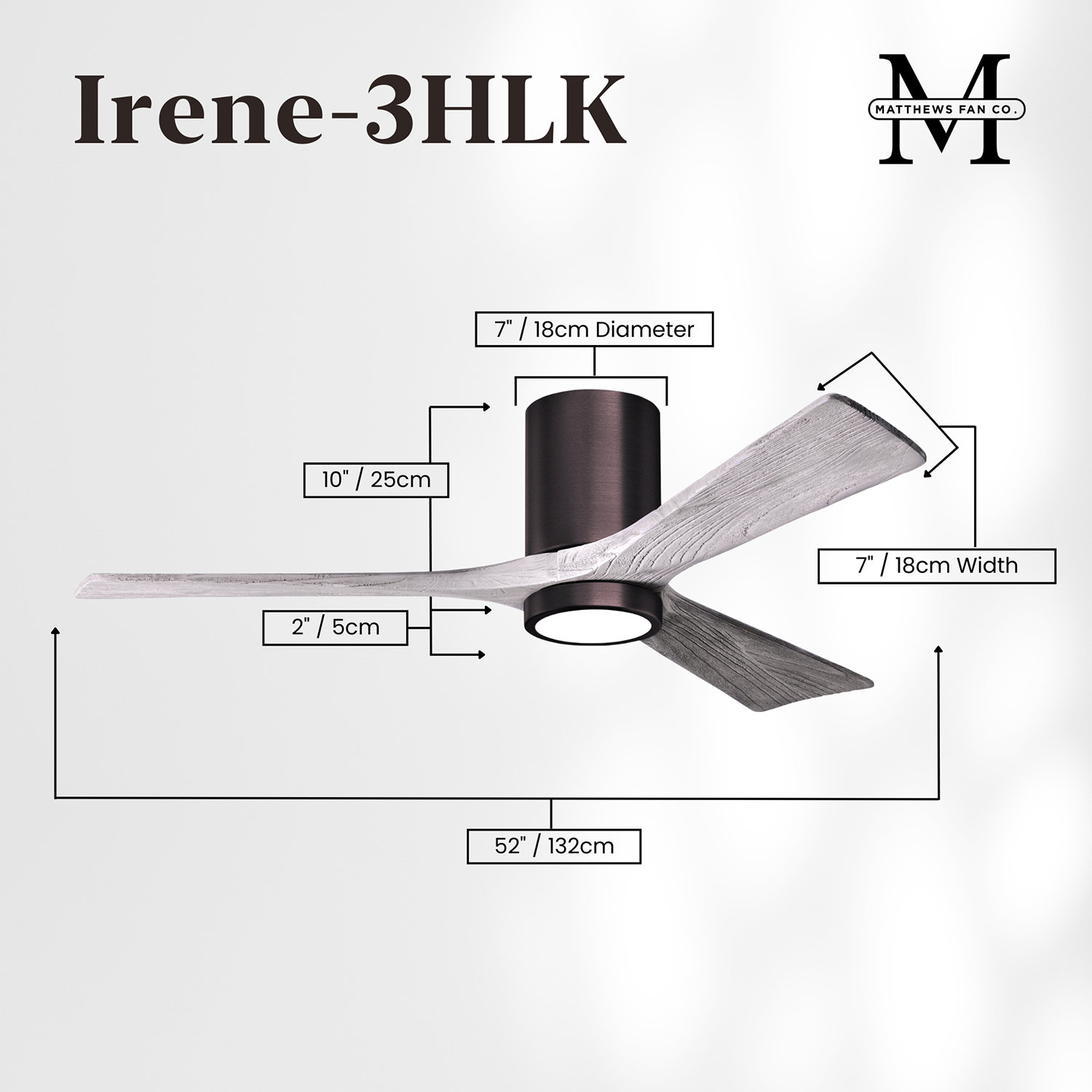 Olivier Ceiling Fan with LED Light Kit, Brushed Bronze, 52", Barn Wood Tone