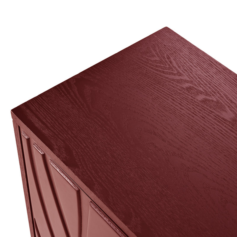 Buffet 60 po avec 4 portes Radiant, Rouge