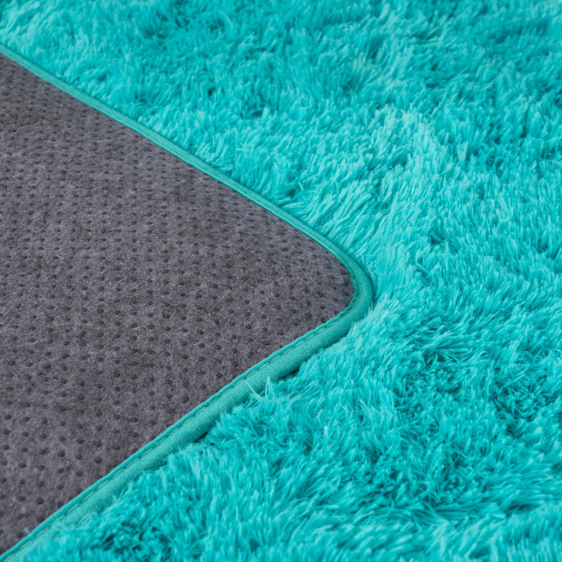 Shag Area Rugs for Living Room, 5x7 ft Soft Fluffy Rugs for Bedroom, Nursery, Kids Room Home Decor, Teal Blue