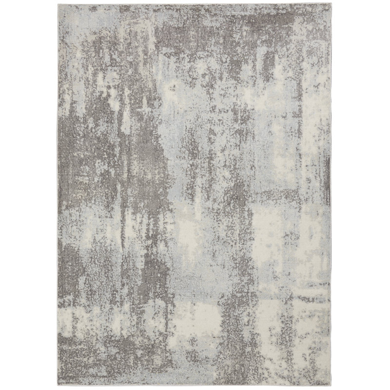 Tapis gris moderne Greta, Rectangle 4 pi x 6 pi