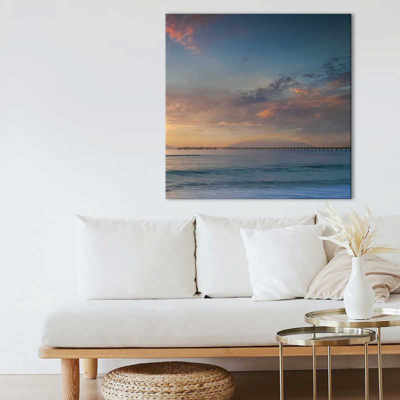 «Partagez le coucher de soleil II» par Mike Calascibetta - photographie, H 18 po x l 18 po x P 1 po, Toile tendue
