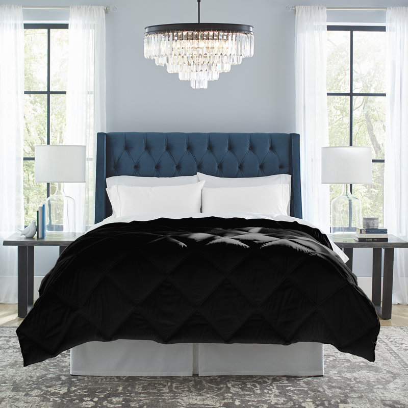 Édredon en duvet synthétique Pointehaven, Grand lit, Noir