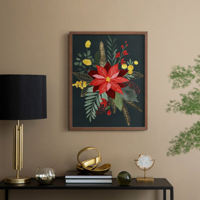 «Bright Christmas Night Collection», reproduction encadrée B - bois massif
