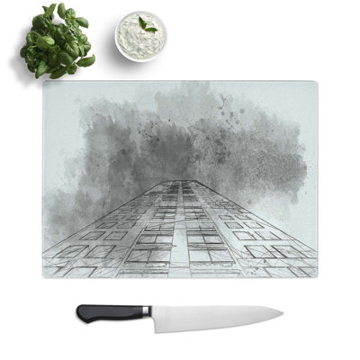 Tempered Glass Architecture Sketch Vol.8 Chopping Board