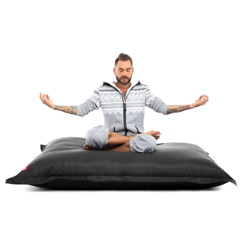 Outdoor Friendly Refillable Bean Bag Chair & Lounger, Black
