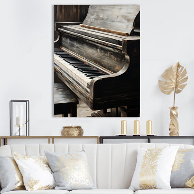 «Black and White Piano Keys To Serenity II», reproduction sur toile