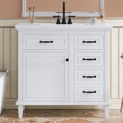 Meuble-lavabo 36 po avec comptoir en céramique