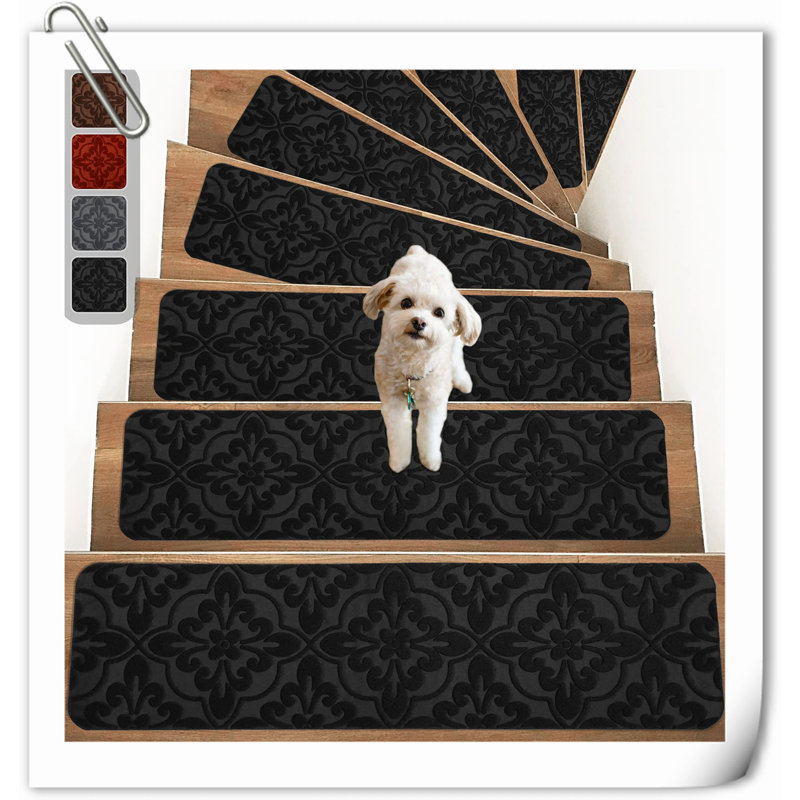 Tapis d'escalier texturé antidérapant, Noir