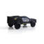 Lit simple moderne de style moderne de style Jeep rapide avec finition ultrabrillante veilleuses à DEL sur les phares, structure métallique, finition noire