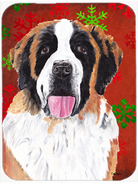 Planche à découper en verre st bernard de l’allée de vacances Ashlynn, Rouge / Vert