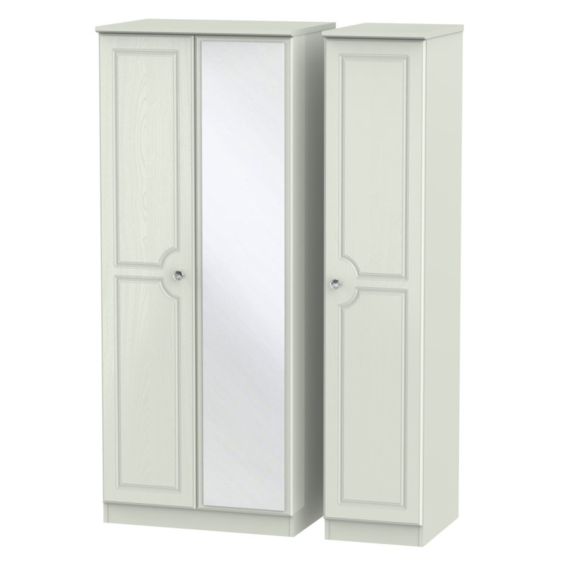 Fully Assembled Tolna Crystal 3 Door Wardrobe, Kashmir Matt Veneer
