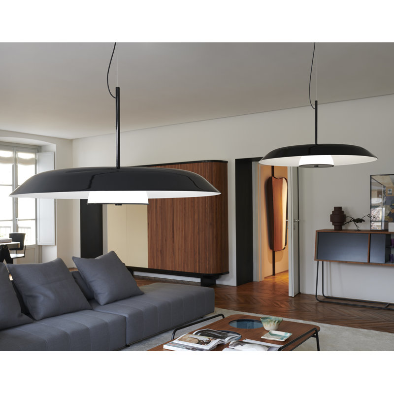 Iride 1 - Light LED Pendant, Lacquered Black, 129.5" H x 33.5" W x 33.5" D, 21 W