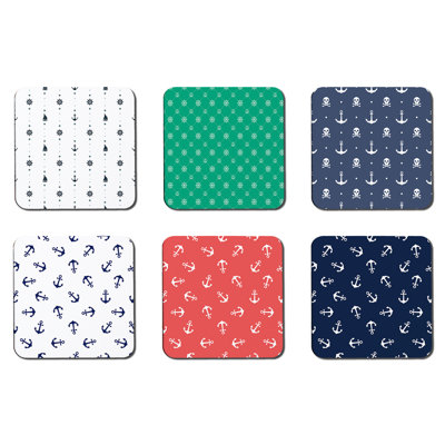 Square 6 Piece Coaster Set