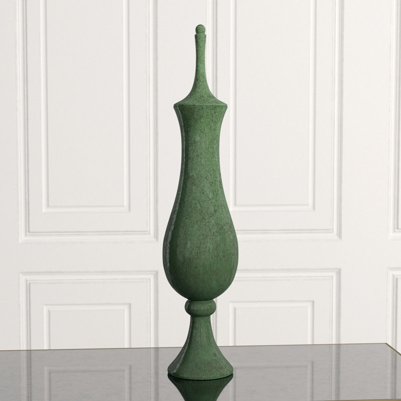 Tower Jar-Emerald, 39" H x 8" W x 8" D, Emerald
