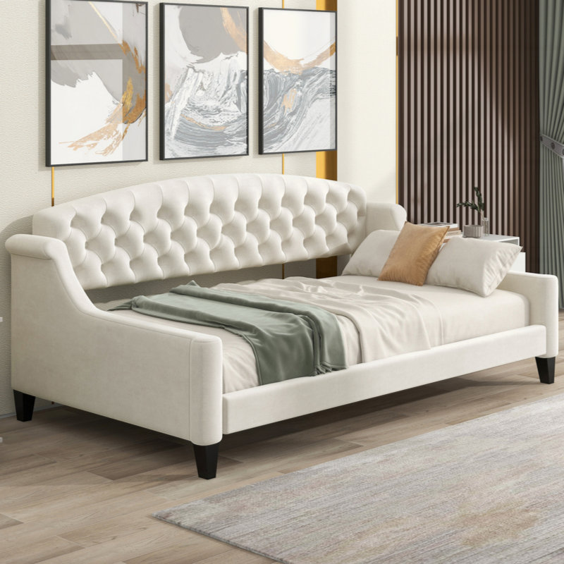 Lit de jour Modern Luxury, Beige, Lit simple