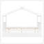 Lit double en bois avec lit gigogne simple, blanc-130092274-130092275