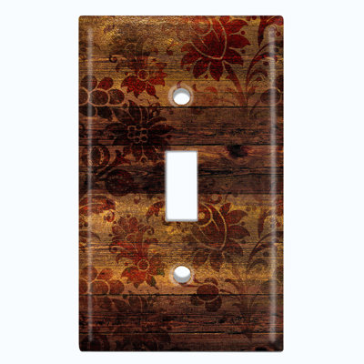 Patterned 1 - Gang Toggle Light Switch Standard Wall Plate