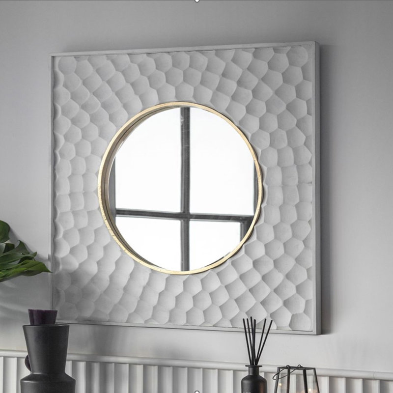 Miroir carré en bois manufacturé Groff