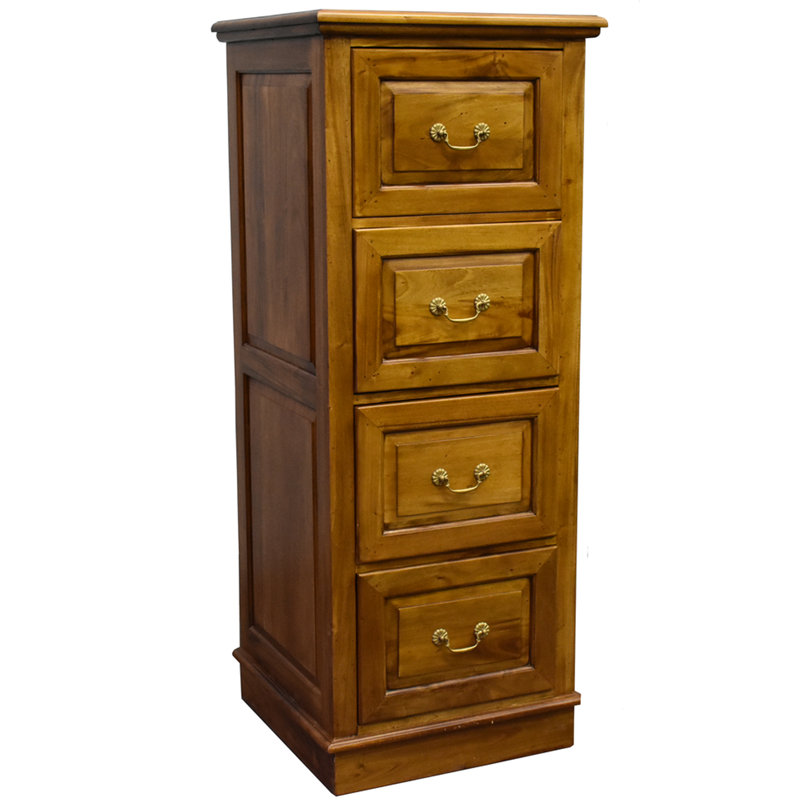 Nijaz 4 Drawer File Cabinet, Brun clair