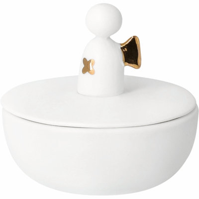 Porcelain Angel Trinket Box with Lid
