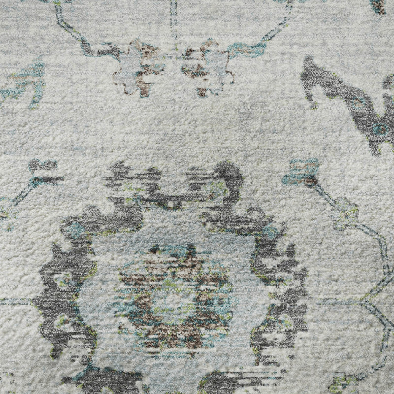 Premium Machine Washable Pirtle Border Rug, Rectangle 3' x 5'