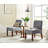 Fabric Accent Chair Set Of 2 With Round Wood Table-1841096810