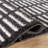 Bohemian Stripe Lines Shag Rug – Anthracite Dark Gray – Medium Pile, Textured, Easy To Clean-1889367695