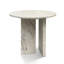 Table d'appoint ronde semi-polie en marbre, table d'appoint, petite table, marbre véritable, marbre véritable