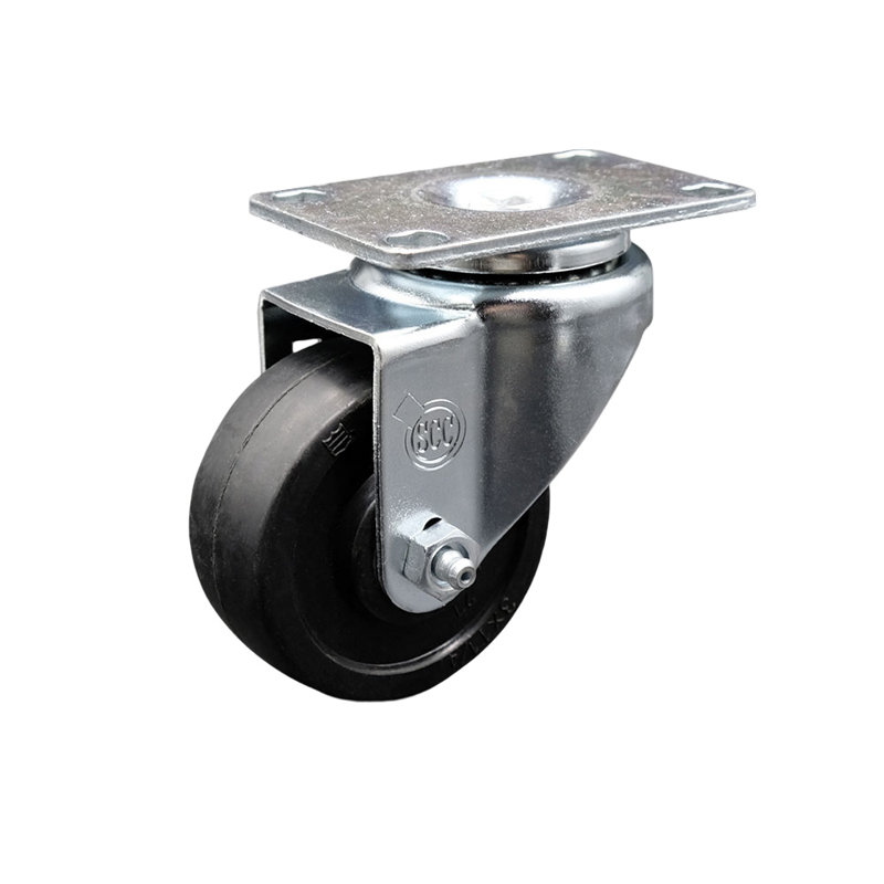 Soft Rubber Wheel Swivel Top Plate Caster