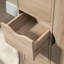 Armoire de salle de bain pour salle de bain, en chêne - 4 tiroirs et porte pour cabinet d'optimisation de l'espace avec porte, rangement fonctionnel