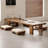 Brown Solid Wood Rectangular Coffee Table-108974048