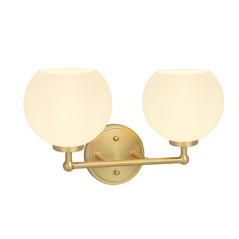Éclairage pour meuble-lavabo doré 2 lumières Lally