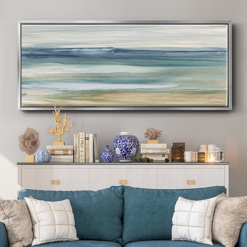 Ocean Breeze- Framed Canvas, 12" H x 30" W
