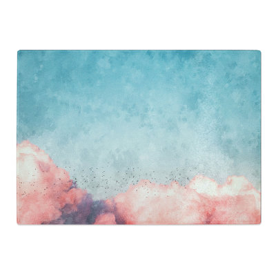 Tempered Glass Migrating Birds Chopping Board