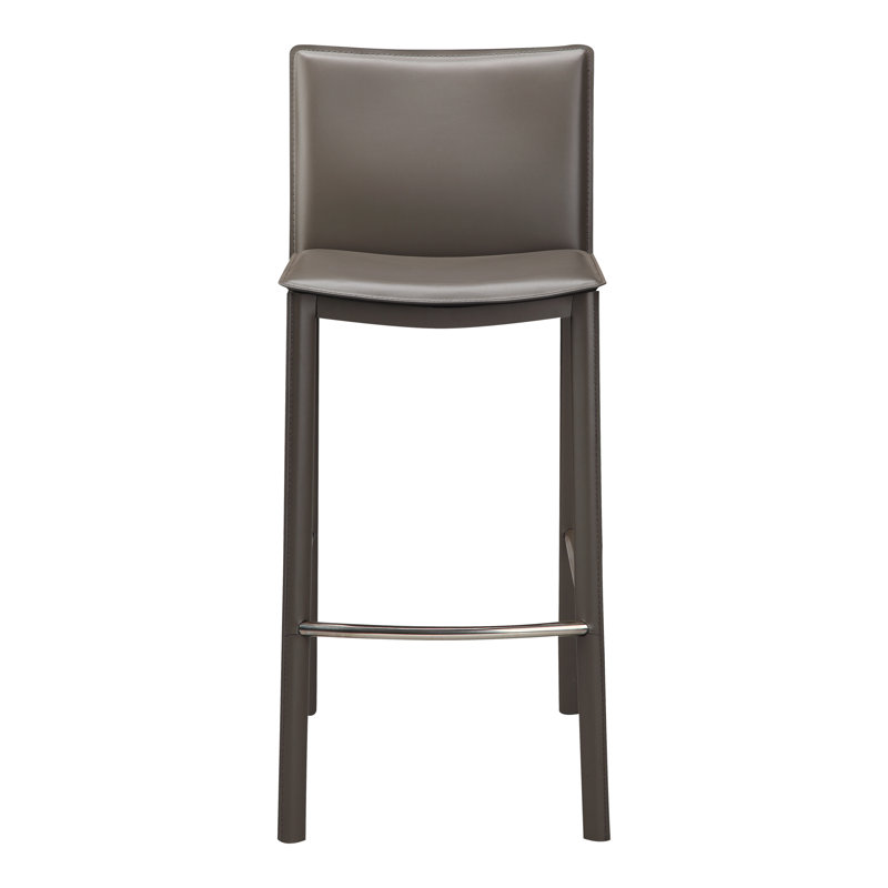 Panca Counter Stool, Cream Faux Leather, Counter Stool (26" Seat Height)