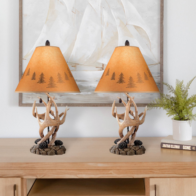 Ensemble de lampe de table brune 24,13 "Kurosawa