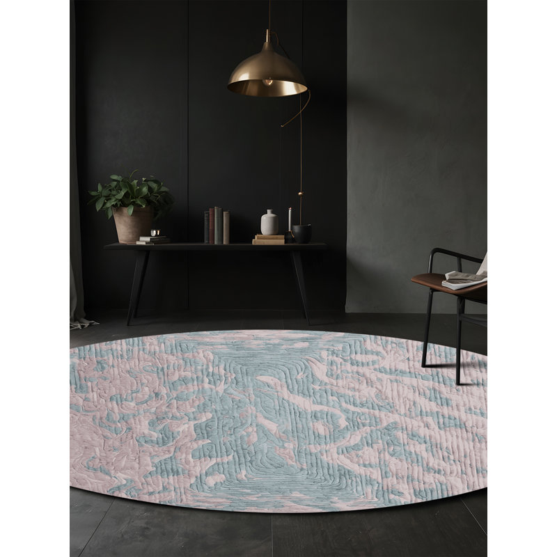 Machine Washable Beige Area Rug, Round 3'