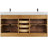 72'' Double Bathroom Vanity with Drawers, Shelf, Outlet, and Engineered Marble Top-2010840391-2010840387