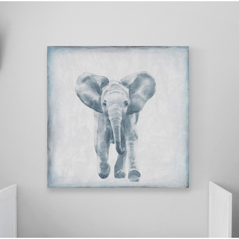«The Elephant Walk», reproduction sur toile tendue, H 24 po x l 24 po x 1,5 po