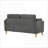 2 - Seater In Gray Modern Minimalist Design, And Compact Shape, Suitable For Small Spaces Cozy Settings, 30.5 Deep, 84 Lb Weight , , Gray, Minimalist, , Spaces, Quiet Settings