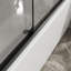 Smooth Sliding Aluminum Frame Shower Door Tempered Glass Matte Black Finish Bathroom Upgrade