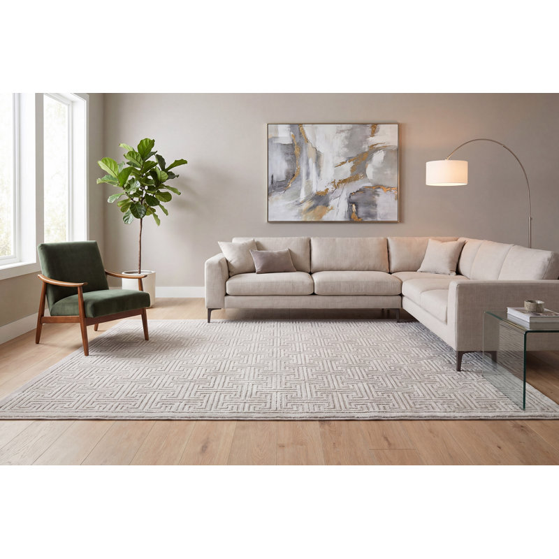 Rabush Geometric Rug, Rectangle 6'7" x 9'6"