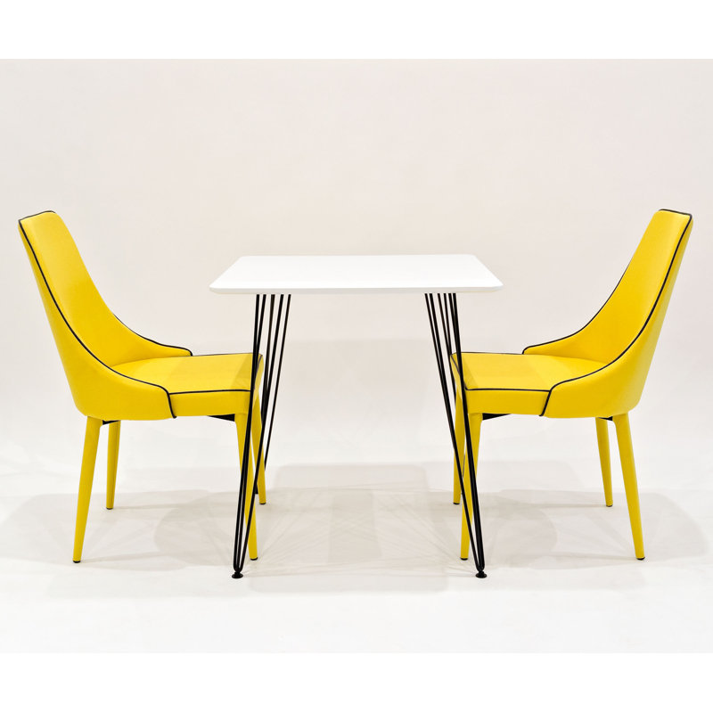 Voris 2 - Person Dining Set, Yellow