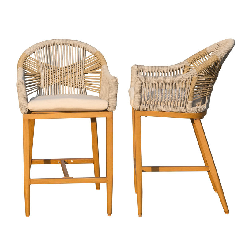 Bar Stools Set Of 2 With Arm And Backrest